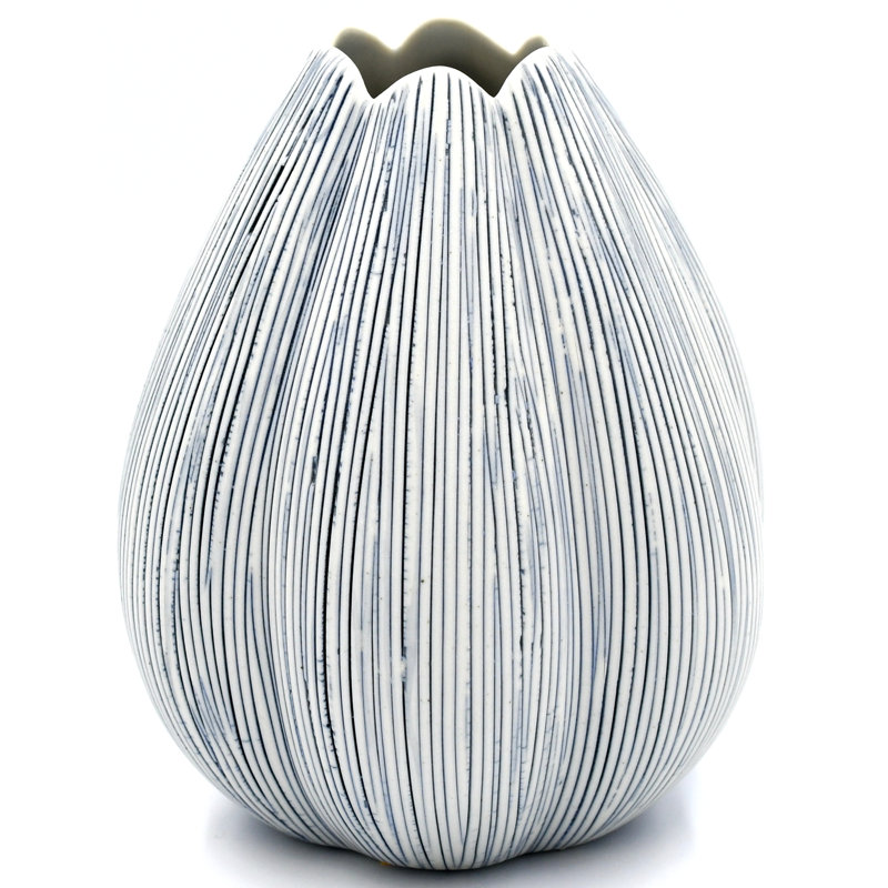 Bassey Handmade Table Vase, Blue, 5.4" H x 4.1" W x 4.1" D