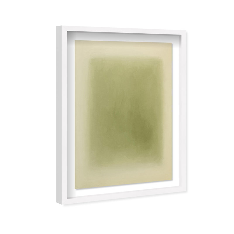 Calming Green Print by Oliver Gal, 17.5"H x 25.5"W, White Shadowbox