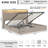 Kadeer Lift Up Bed Frame with Charging Station & LED Light, Upholstered Bed with Button Tufted-1270810391-1270810388