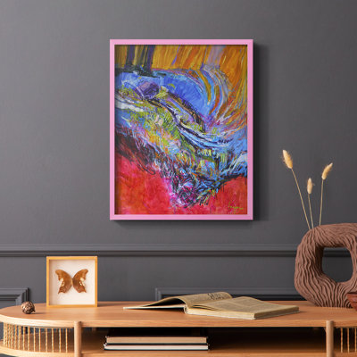 Vibrant Flow II Framed Print - Solid Wood