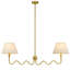 Luminaire suspendu en laiton Wave Squiggle-101991363