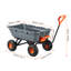 Chariot à benne basculante, chariot de jardin en poly avec structure en acier facile à assembler, chariot à benne basculante avec poignée convertible 2-en-1, brouette utilitaire d'une capacité de 800 lb, pneus de 10 pouces