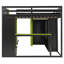 Lit mezzanine simple en L en bois-1825641333