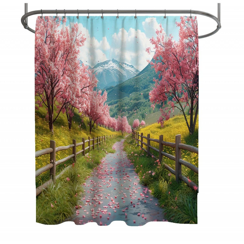 Rideau de douche Floral, H 93 po x l 70 po