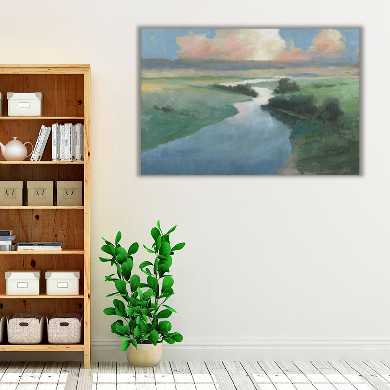 Paysage de janvier - reproduction d'art sur toile, H 20 po x l 30 po