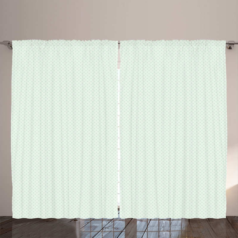 Rustic curtain, polka dot classic, almond green, Almond green