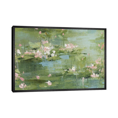 Celadon Waterlillies I by Carol Robinson - Painting on Canvas