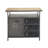 Metal Army Surplus Style 3 Drawers 2 Shelves and 1 Door Room Cabinet with Numbers and Text