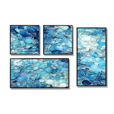 Hering - Large Boho Mosaic, reproduction d'art sur toile 4 pièces