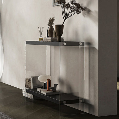 Modern simple solid wood console table