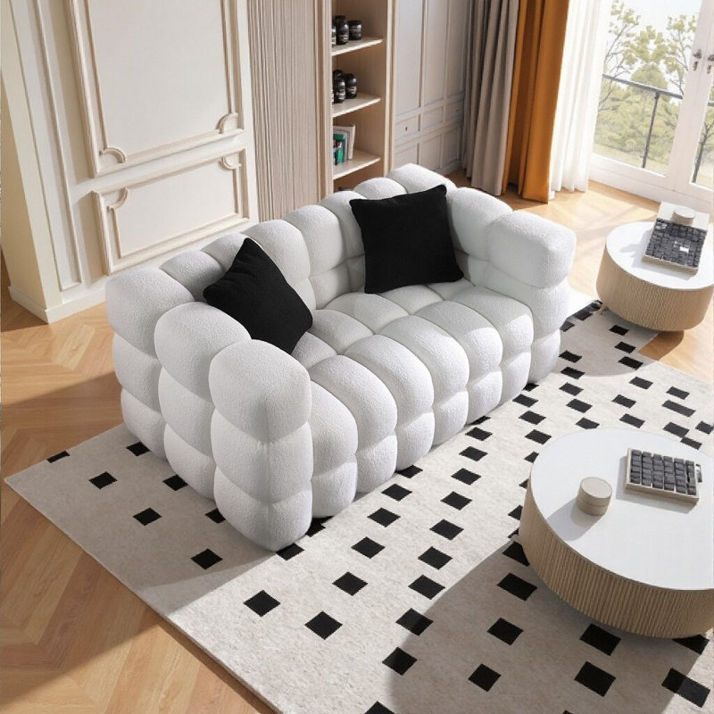 Canapé 2 places Plush, Blanc