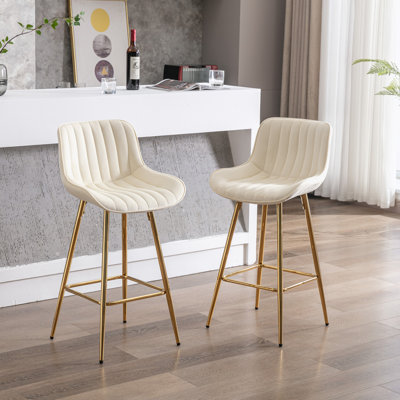 Landynn Upholstered Counter Stool with Metal Frame