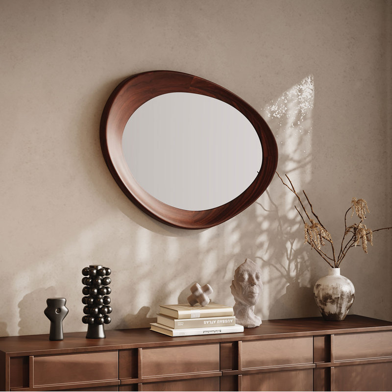 Miroir mural en bois massif