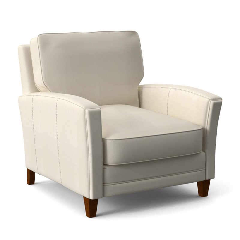 Zion Armchair, New Classiques, Aline Light Gray Stonewash Genuine Leather