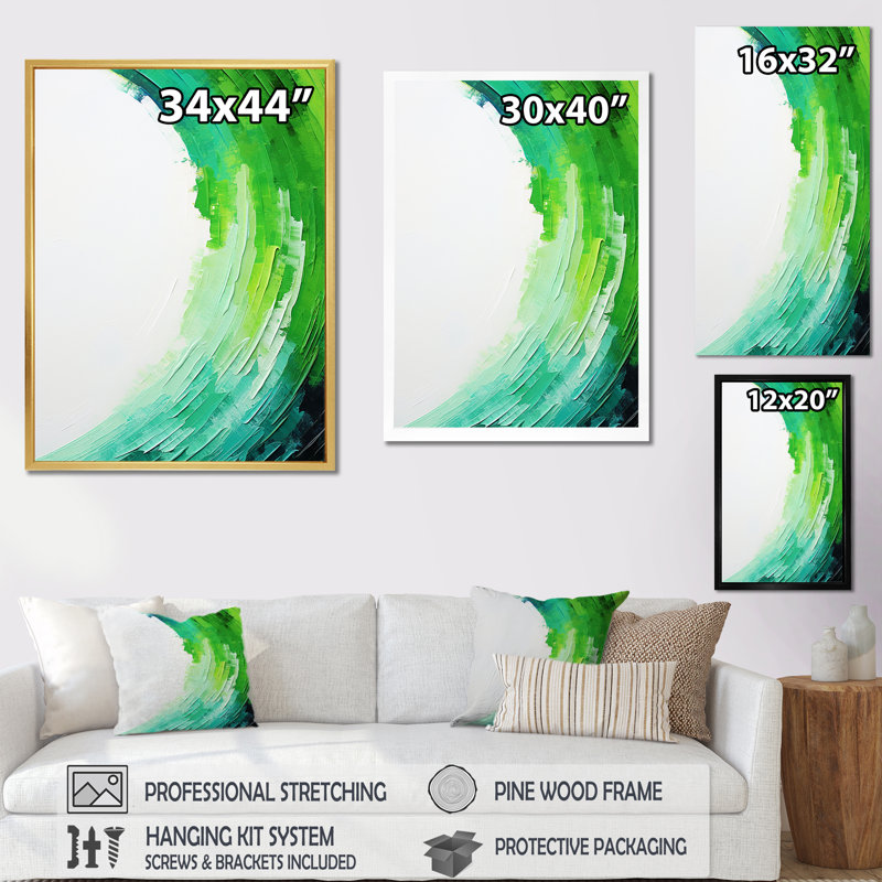 «Magical Rainbow Essence Of Spectrum I», art mural toile arc-en-ciel, Cadre flottant doré, H 44 po x l 34 po