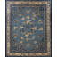 Antique Peking Chinese Floral, Medallion Blue 1890s Rug