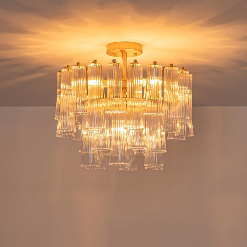 Plafonnier semi-encastré 4 lumières