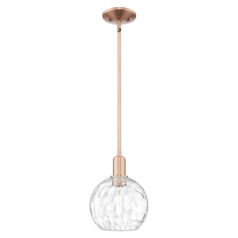 Mini-luminaire suspendu 1 lumière Arcadia - Sevier, Cuivre antique, H 7 po x l 8 po x P 8 po