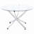 Declan Chrome Round Glass Top Dining Table