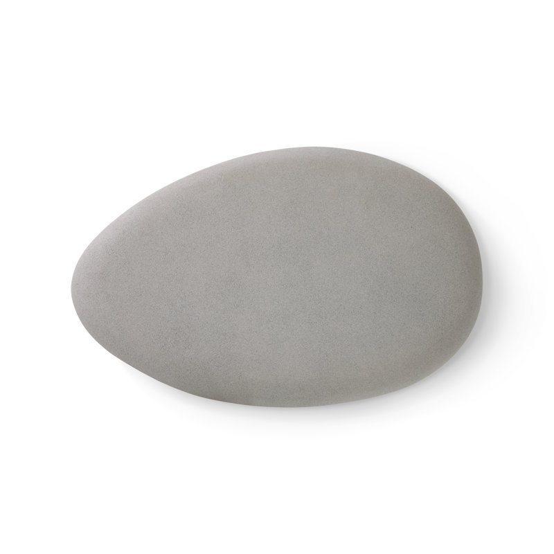 River Stone Drum Coffee Table, 16" H x 54" L x 34" W, Charcoal Stone