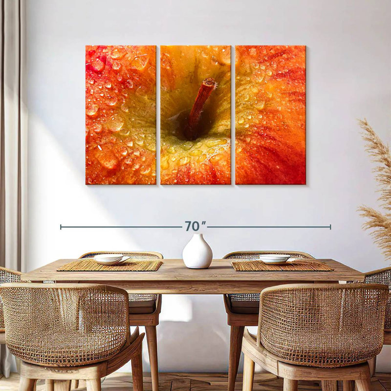 Yarlin Fresh Dewy Red Apple, 36" H x 57" W