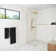 Venus 30 in. x 86.75 in. Fully Frameless Arched Single Fixed Shower Panel