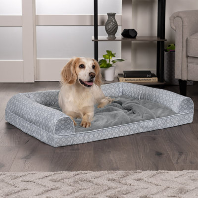 Geometric Orthopedic Memory Foam Pet Bed