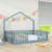 Wood Floor Bed With High Rails And LED Light-1398370635-1398370612