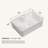 16"X12" White Ceramic Rectangular Vessel Bathroom Sink