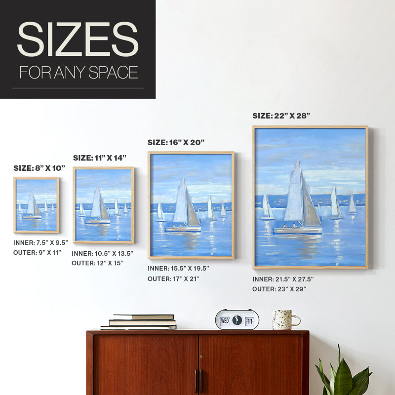 NAUTICAL Series CXLVII, reproduction encadrée - bois massif, H 15 po x l 12 po