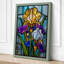 Iris in Stained Glass Botanical - Wrapped Canvas-1253312625-1253312630