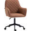 Siège de bureau brun, dossier moyen, hauteur réglable, rembourrage en microfibre, option pratique de sièges confortables avec rembourrage,
