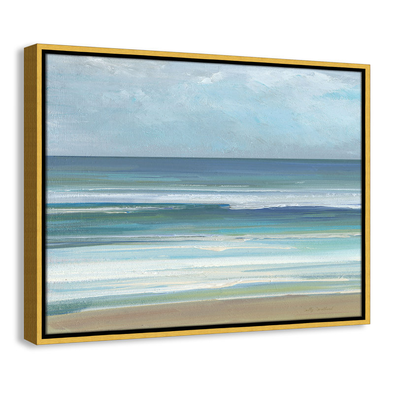 «Gentle Waves I» par Sally Swatland, H 19,5 po x l 25,5 po, Doré