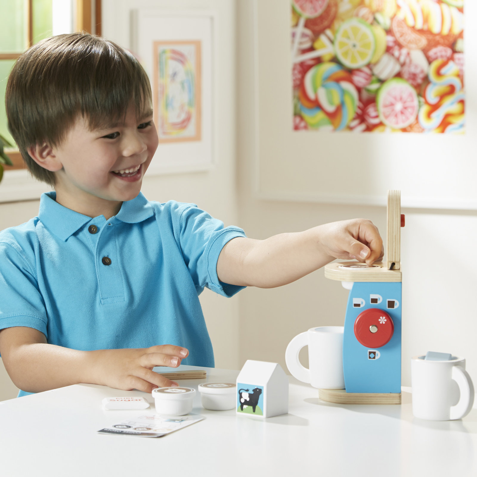 Wooden Brew and Serve Play Coffee Set