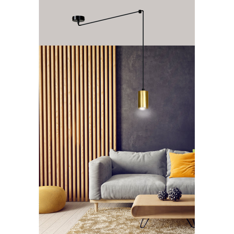 Cadhan 1 - Light Cylinder Pendant, Gold, Black