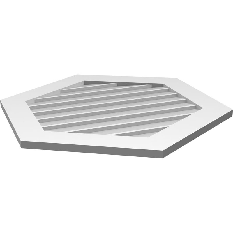 Ventilé vertical à pignon vertical 7/12 po, H 1 po x l 30 po x L 34 po