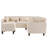 Modern Style Sectional Sofa with coffee table, with Storage Ottoman-1521821050