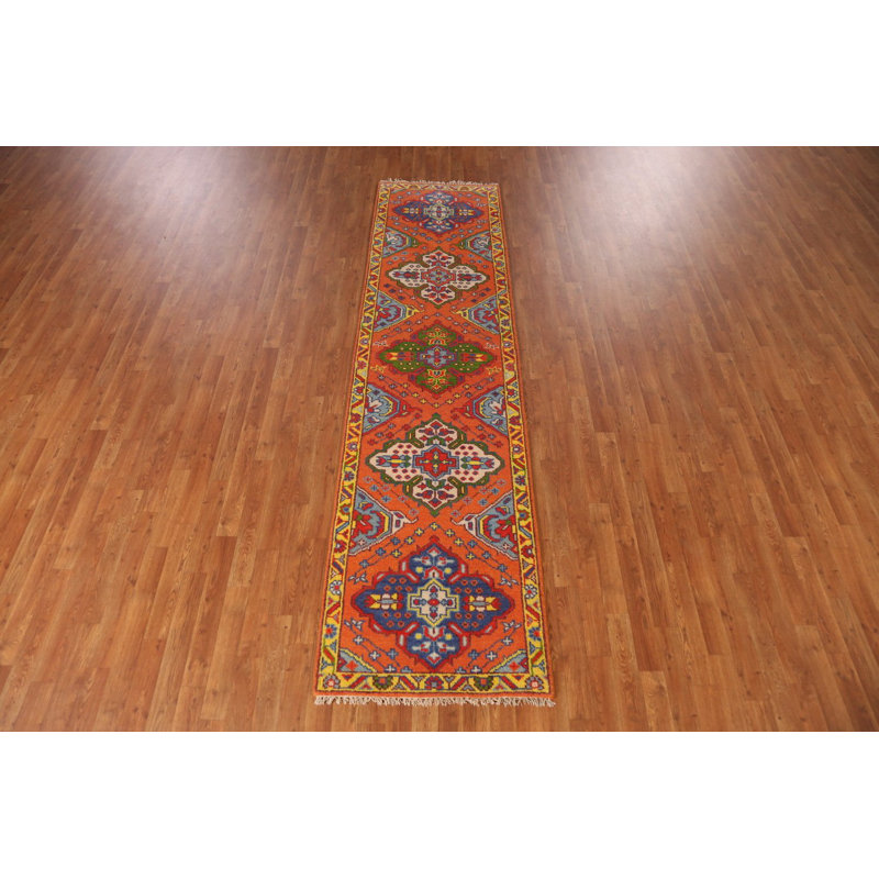 Tapis de couloir indien orange 3 x 3