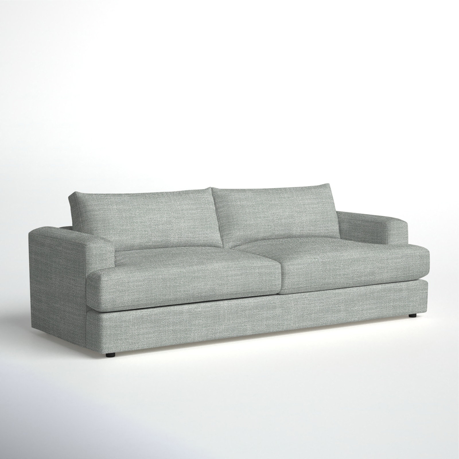 Cayden 96'' Upholstered Sofa, Conversation Capri Basketweave