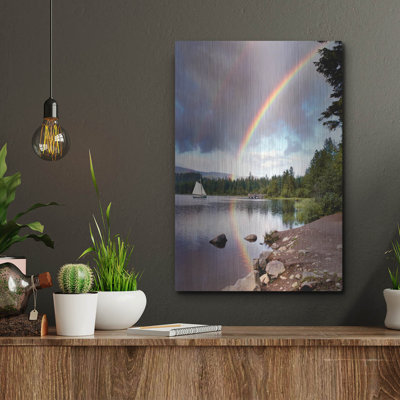 Latitude Run® «Sailing Under Rainbows, Oregon 97» par Monte Nagler, art mural en métal
