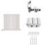 iBathUK Princia Horizontal Double Oval Panel Radiator Angled Valve-624311155-624311154
