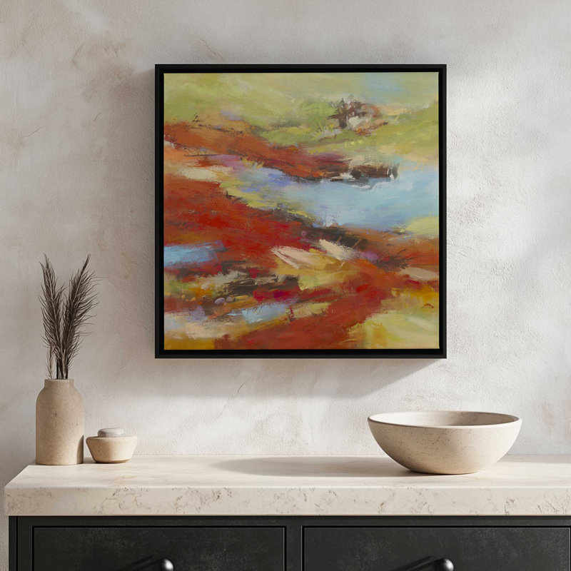 Reproduction d'art sur toile, «Floater», reproduction encadrée sans passe-par, Noir, H 12 po x l 12 po