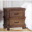 Table de chevet traditionnelle avec 2 tiroirs