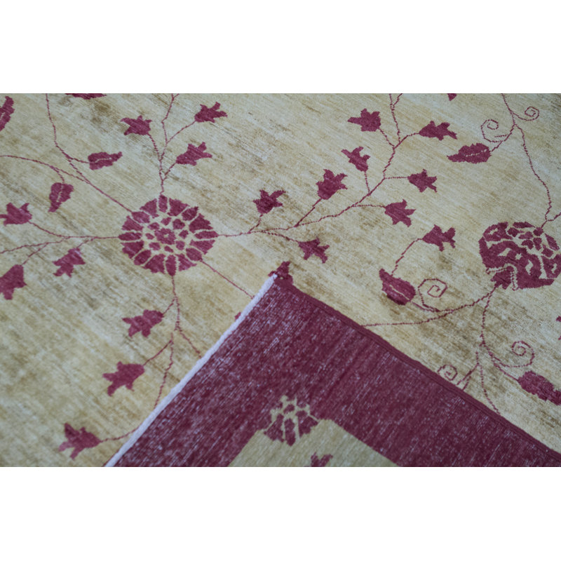 Hand-Knotted High-Quality Gold Area Rug