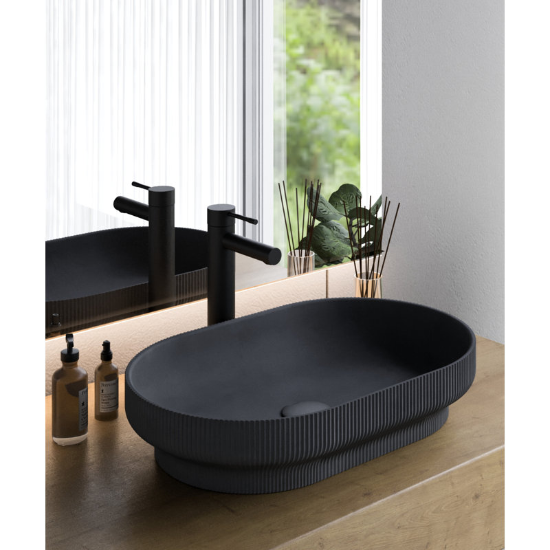 Lotus 22.4'' L Bathroom Sink, Amazonic Green