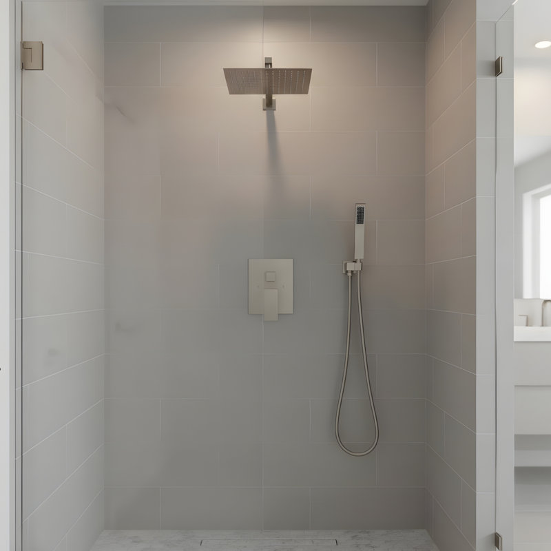 10" Rain Shower Head Systems Wall Mounted Shower, Brushed Nickel