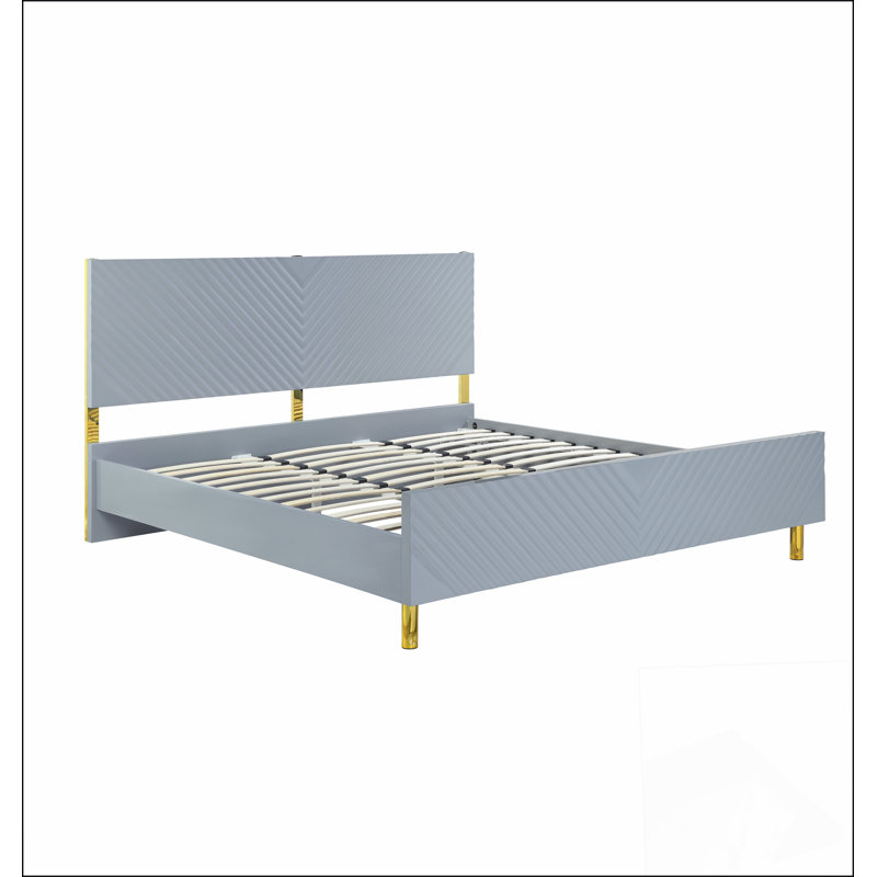 Lit Gaines Eastern Robuste et durable, moderne et simple, matériaux écologiques, facile à installer, ultrabrillant