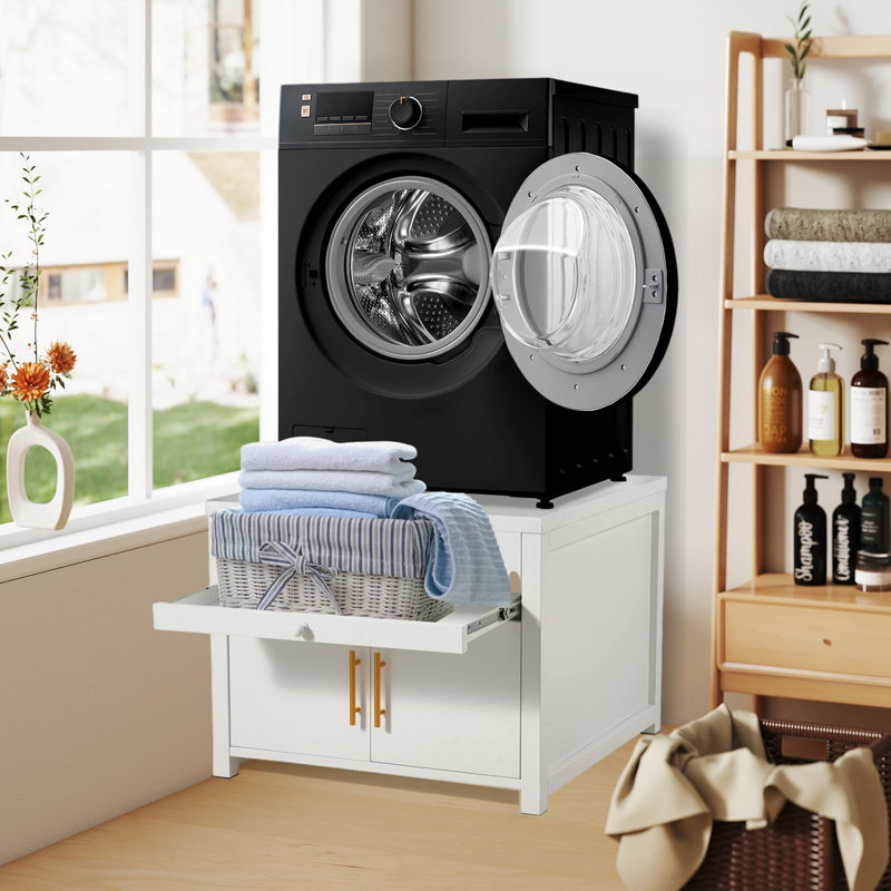 700 Lbs Capacity Washer Laundry Dryer Pedestal, White