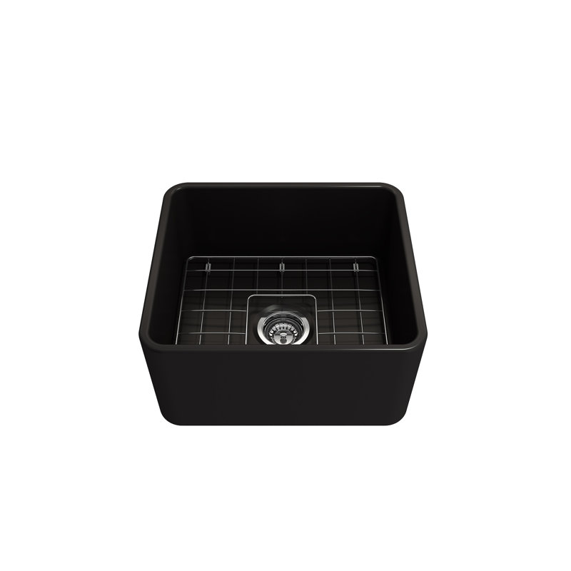 20'' L Farmhouse Kitchen Sink, Matte Black