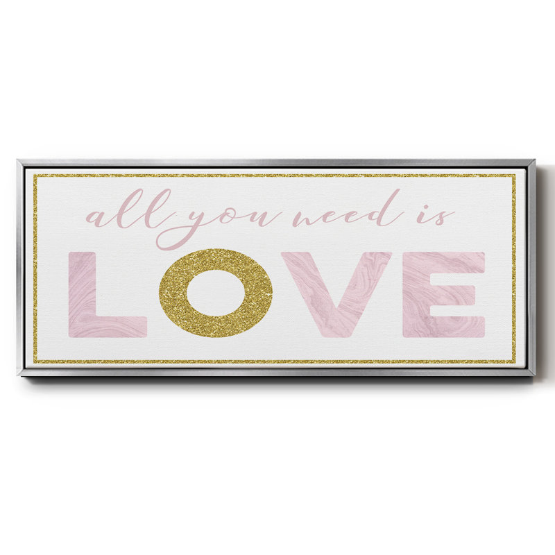«All You Need is Love», toile encadrée, H 8 po x l 20 po